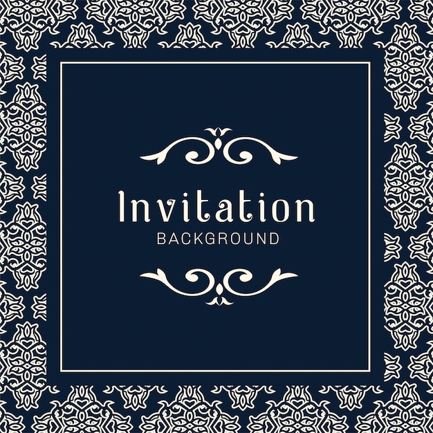 Vector decorative wedding invitation cards 