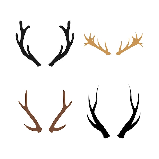 Vector deer antler icon vector