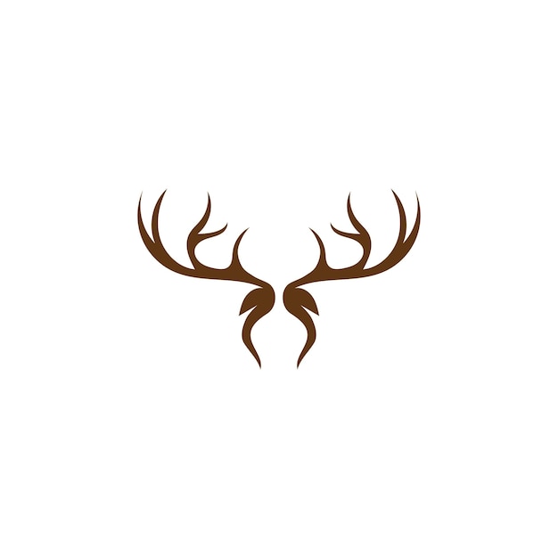 Deer antler ilustration logo vector