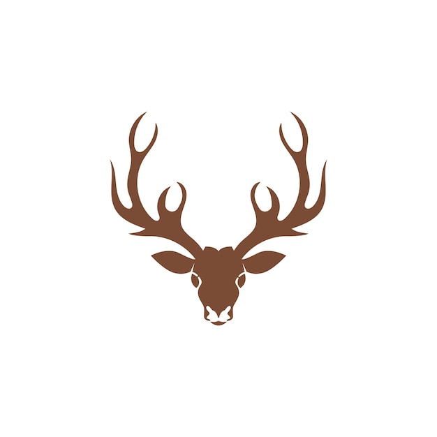 Deer antler ilustration logo vector