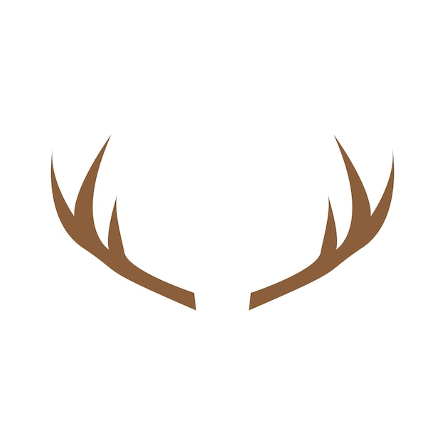 Deer antler simple luxury logo and vector template