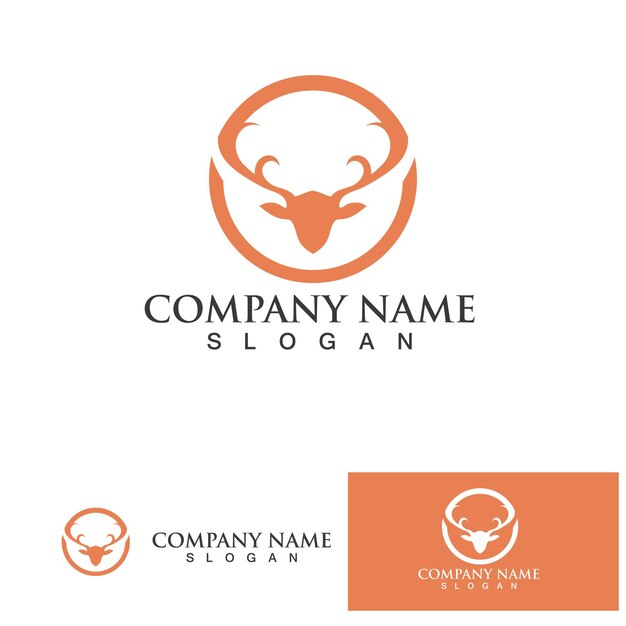 Deer Antlers Logo Template Illustration Design