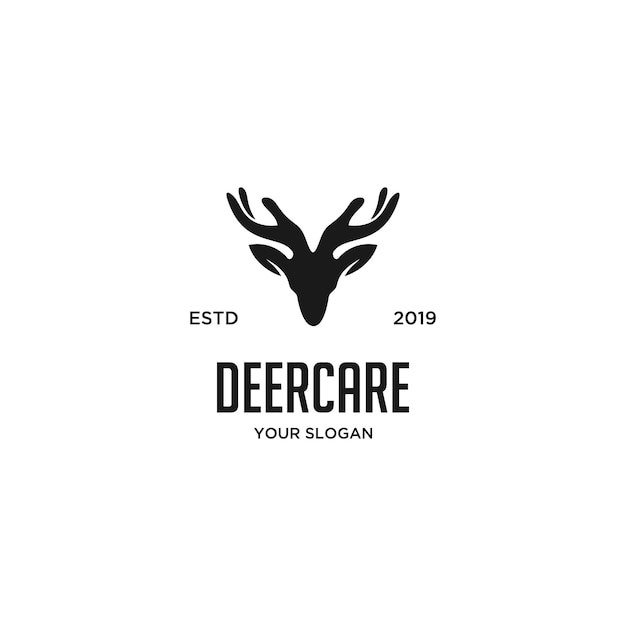 Deer care with two hand logo