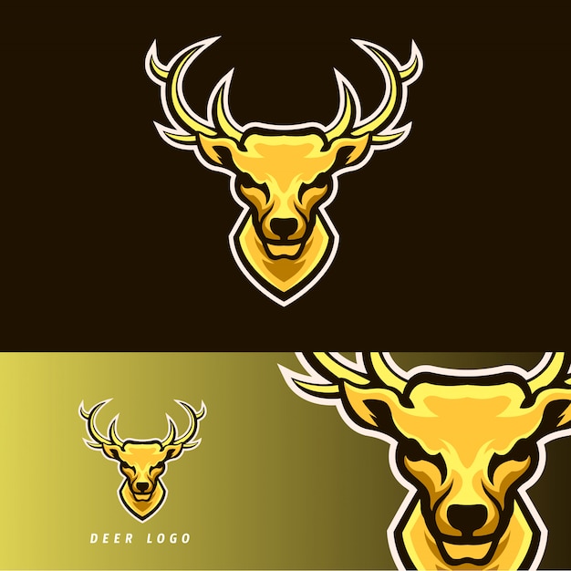 Deer esport gaming mascot emblem