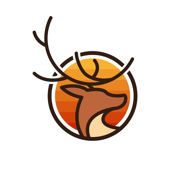 Deer face logo