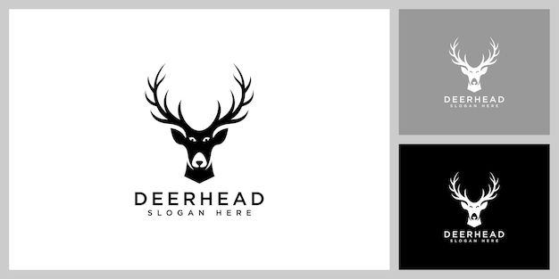 Deer head animal logo vector design