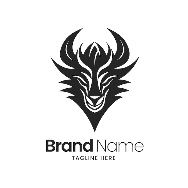 deer head logo design mascot logo design