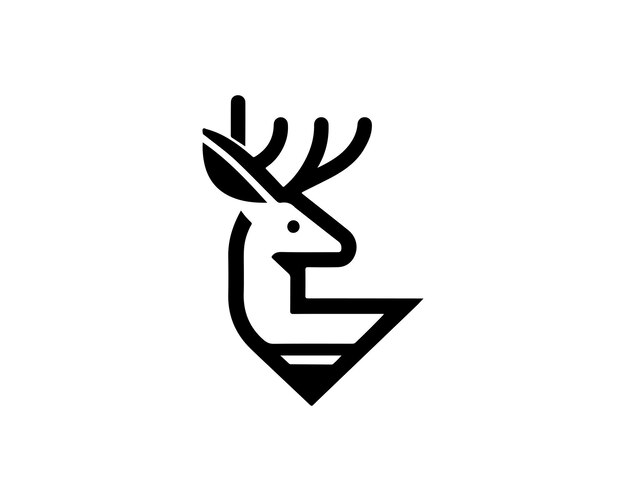 Vector deer head logo icon symbol vector illustration