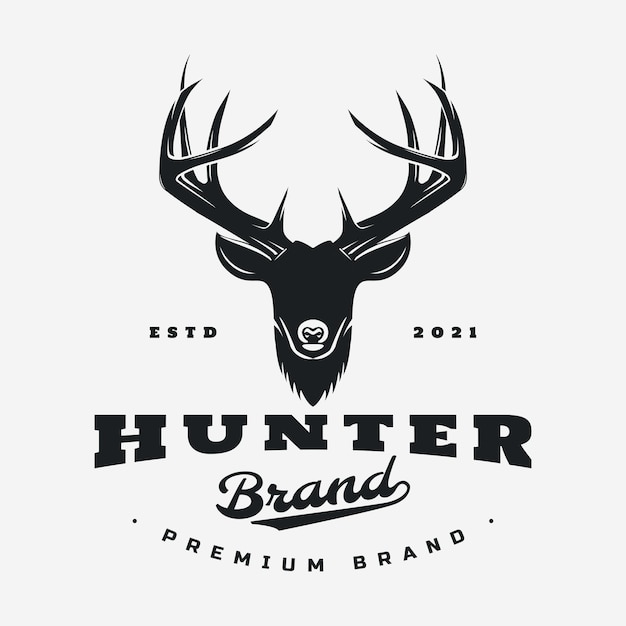 deer head logo illustration