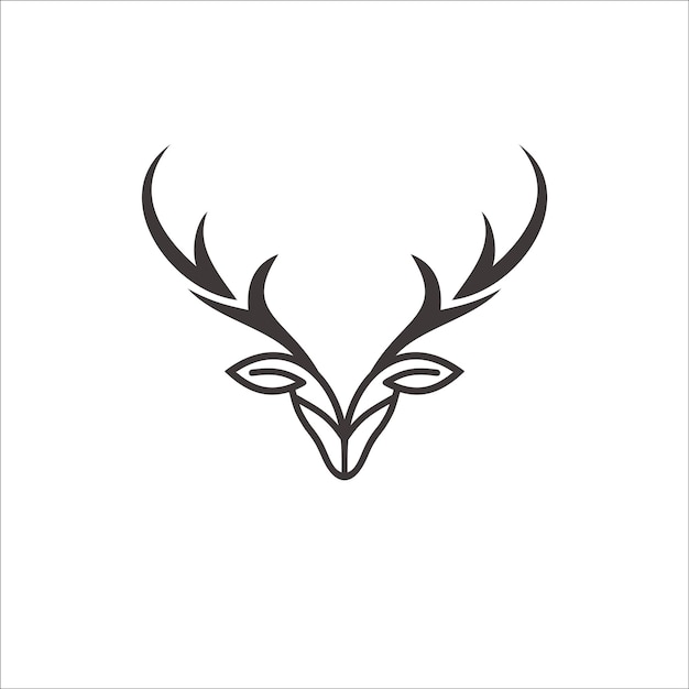 Deer head logo in vector