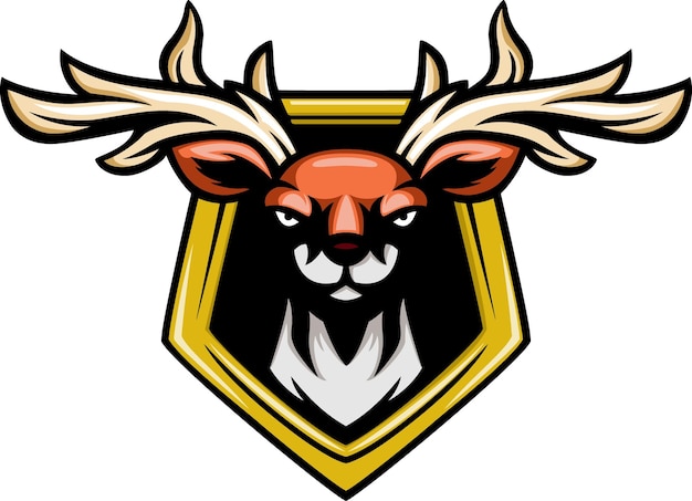 Deer head mascot cartoon character