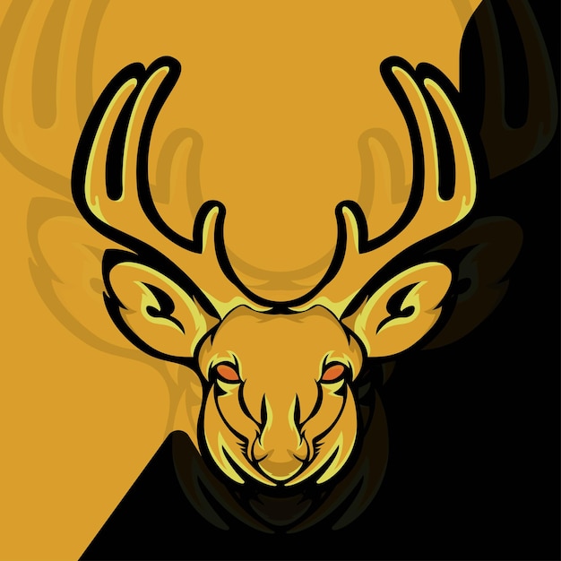 Deer head mascot vector illustration