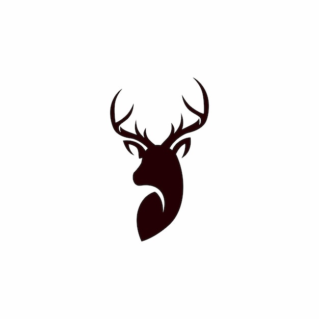 deer head vector logo design