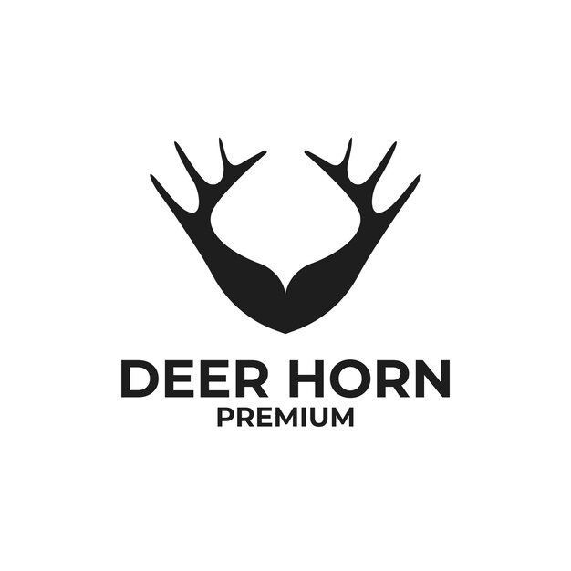 Deer horn logo animal design vector illustration symbol icon