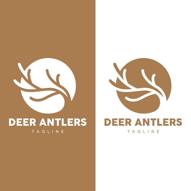 Deer Horn Logo Design Horn Animal Illustration Minimalist Simple Symbol Icon