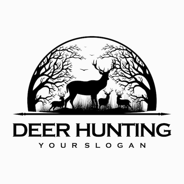 Deer hunting logo