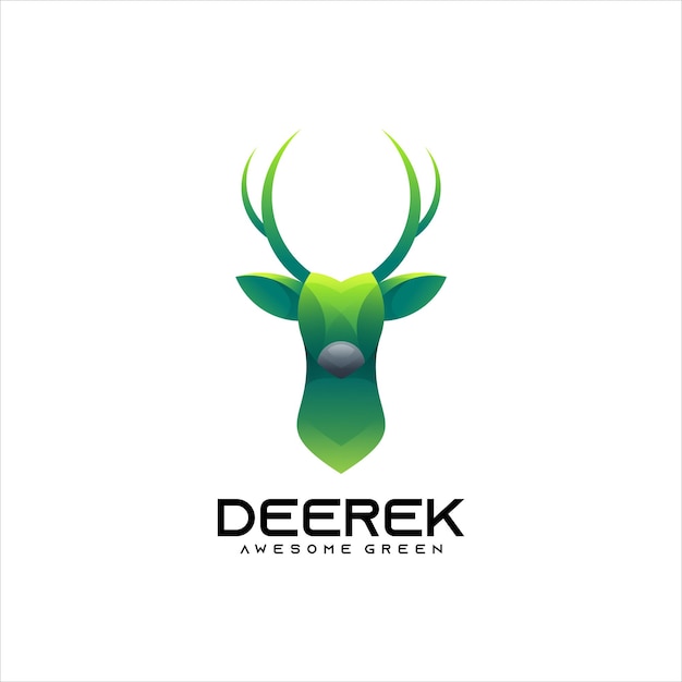 Deer logo colorful gradient illustration