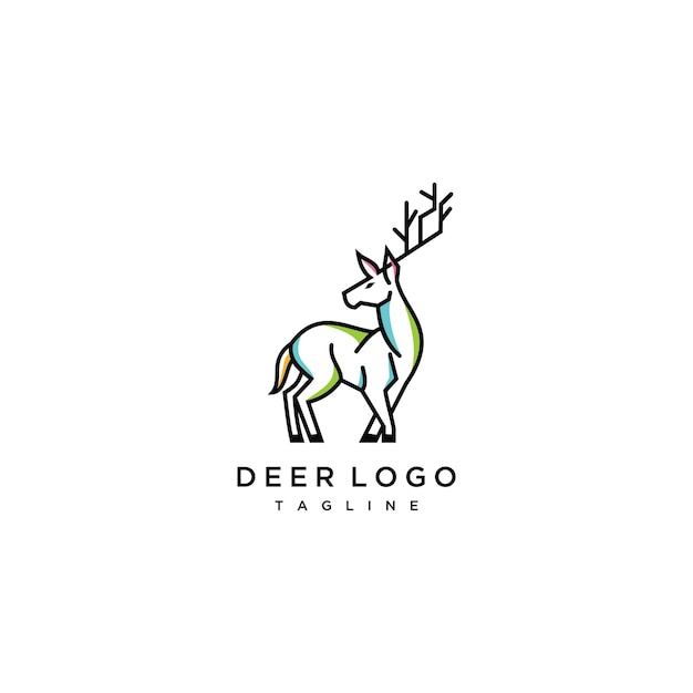 deer logo design template