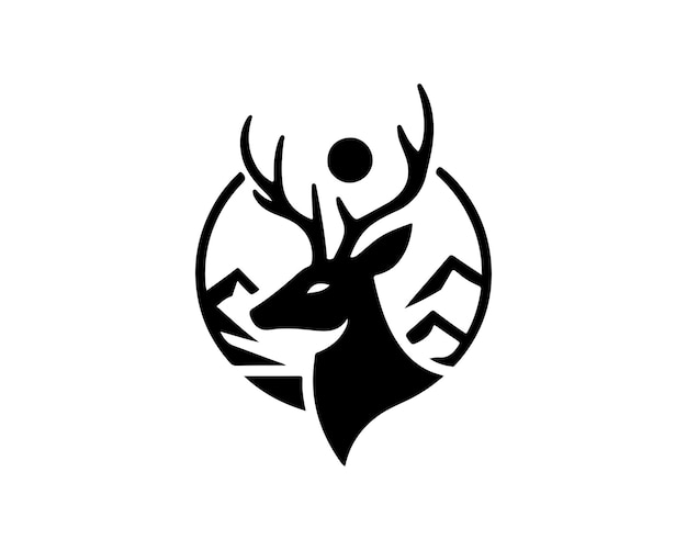 Vector deer logo design vector template