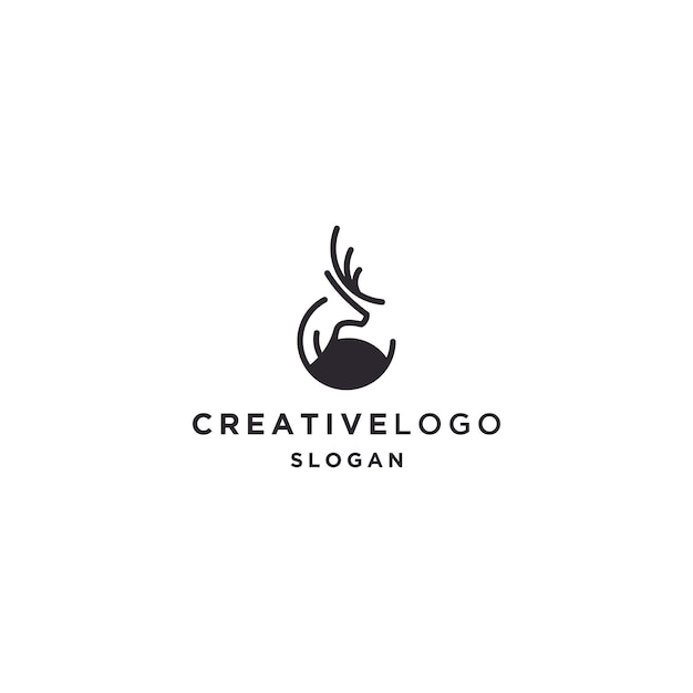 Deer logo icon design template vector illustration