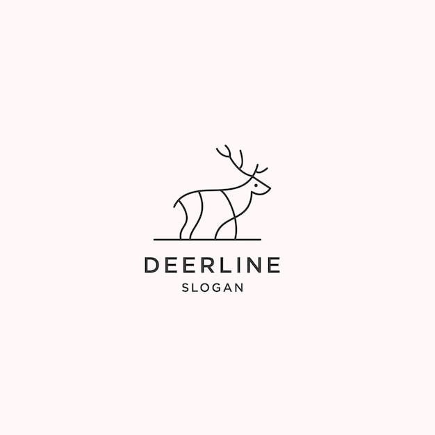 Deer logo icon design template vector illustration