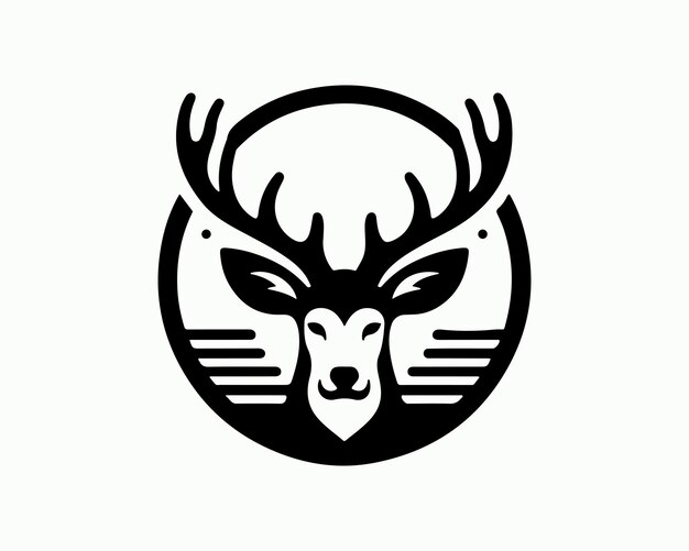 Vector deer logo icon symbol vector illustration