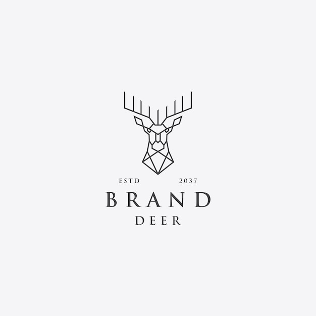 Deer Logo Template Design Vector