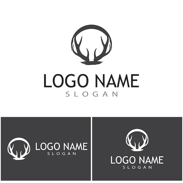 Deer Logo Template vector icon illustration design