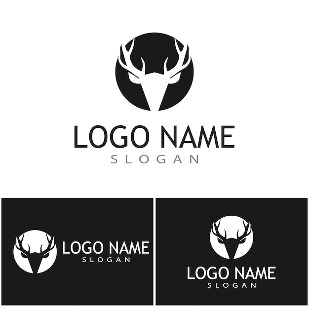 Deer Logo Template vector icon illustration design