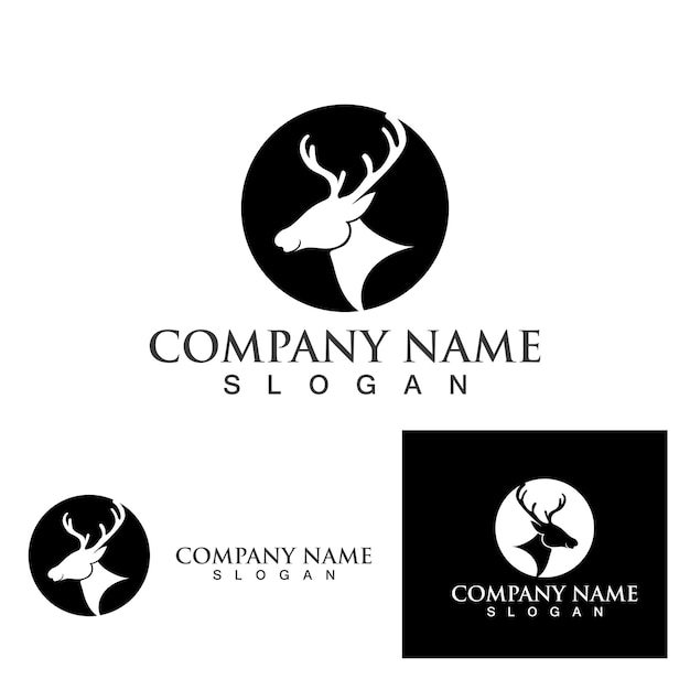 Deer Logo Template vector icon illustration design