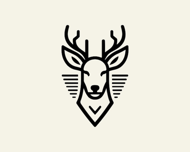 Deer logo vector illustration