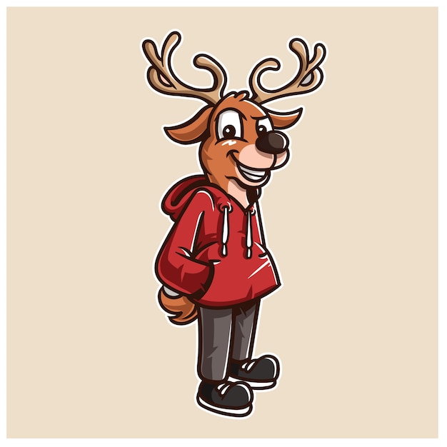 Vector deer mascot character