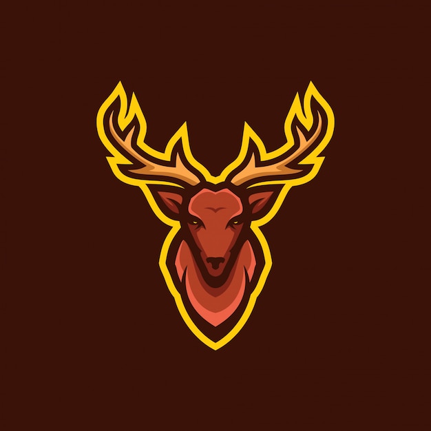 Deer mascot clipart isolated