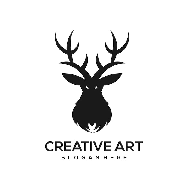 Deer mascot logo design vintage