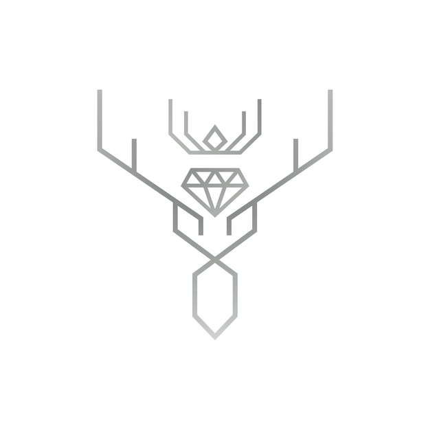 deer simple line logo