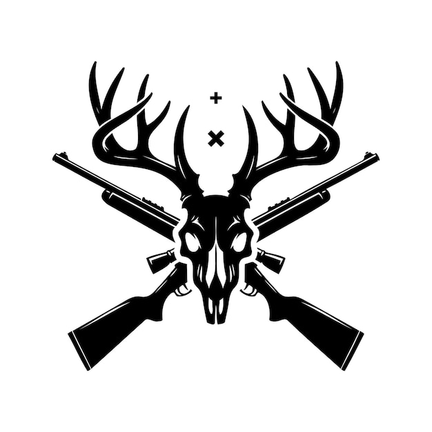 Deer skull logo vector illustrations