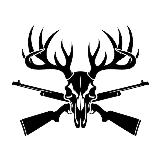 Vector deer skull logo vector illustrations