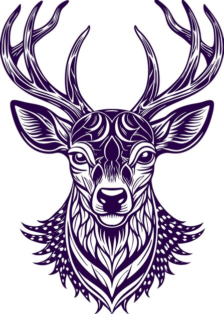 Vector deer sublimation