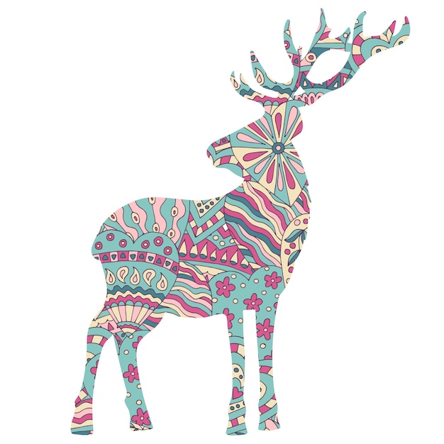 Deer with an abstract pattern