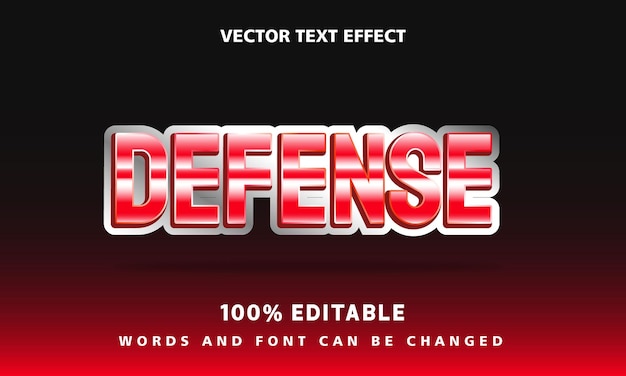 defense editable text effect