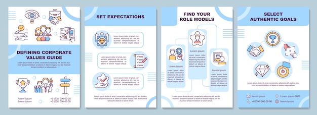 Defining corporate values guide brochure template