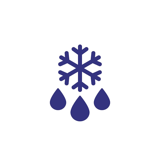 Defrost ice to water icon