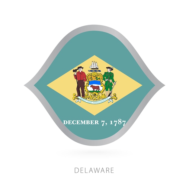 Delaware national team flag in style for international basketball competitions