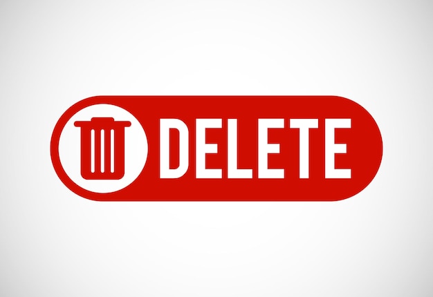 Delete button trash can bin symbol Delete web icon vector illustration