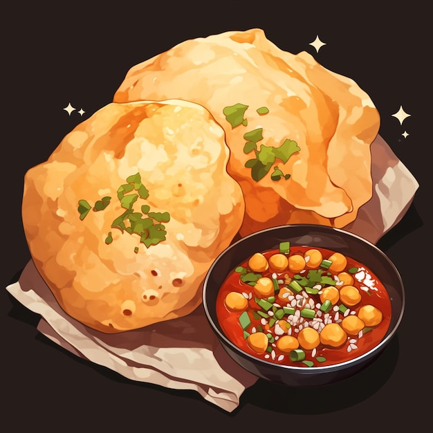 Delhi Chole Bhature and Spicy Chickpea Curry