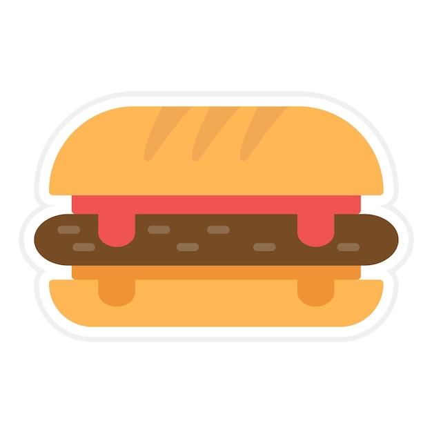 Deli Style Sandwich icon vector image Can be used for Street Food