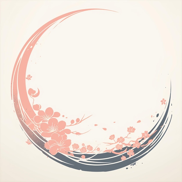 Delicate Chinese plum blossom and moon designs