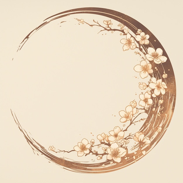 Delicate Chinese plum blossom and moon designs