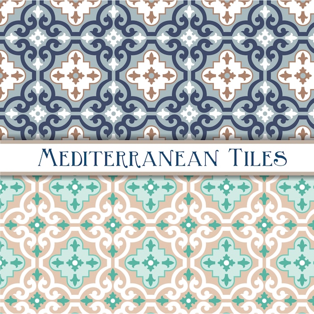 Delicate colors geometric mediterranean patterns