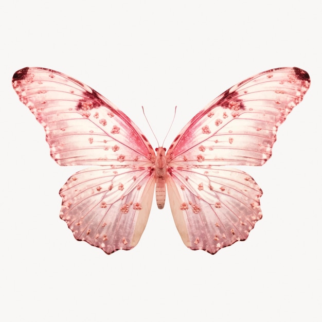 Vector delicate pink butterfly wings